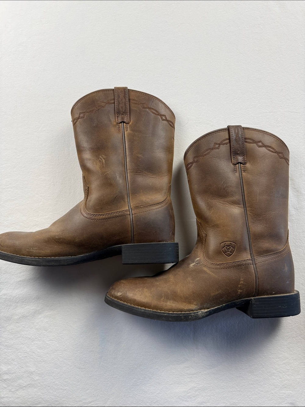 Ariat Brown Pull-On Short Western Boots sz 7